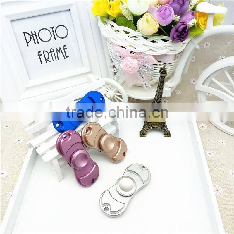 2017 popular light metal hand spinner LED fidget spinner toys