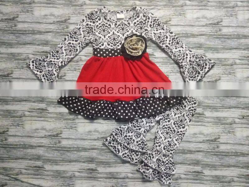 Newly high quality soft girls boutique clothing sets wholesale China