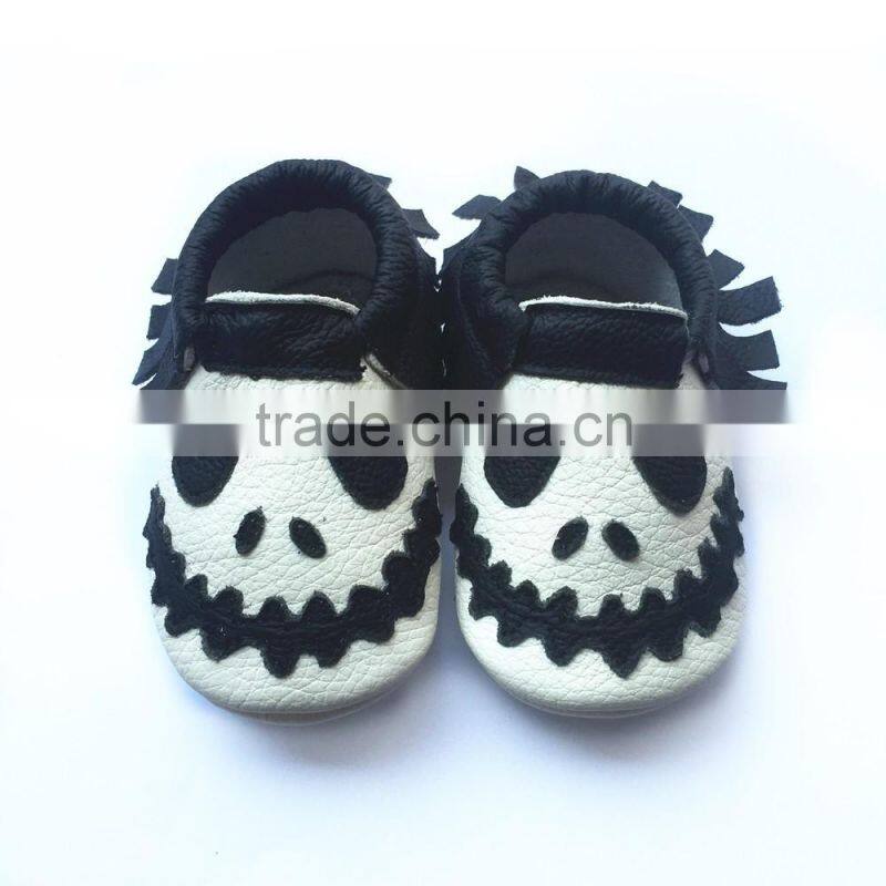 genuine leather Halloween baby shoes kids moccasins