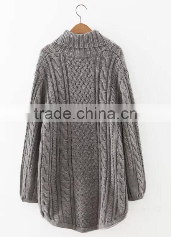 EY0887S ladies pullover knitted sweater, knit turtleneck sweater pattern pullover