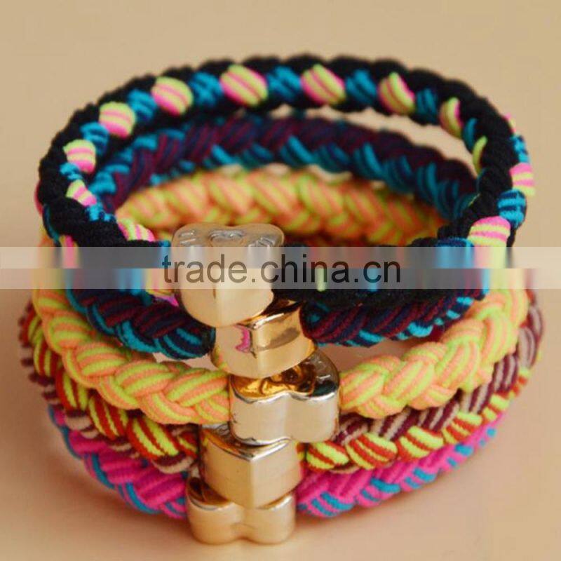 Candy Color Heart Hair Rope Elastic Hairbands