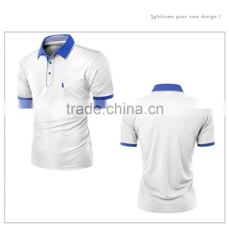 Mens Short Sleeve Contrast Collar Body Tight Polo Shirts Short Sleeve T-shirt