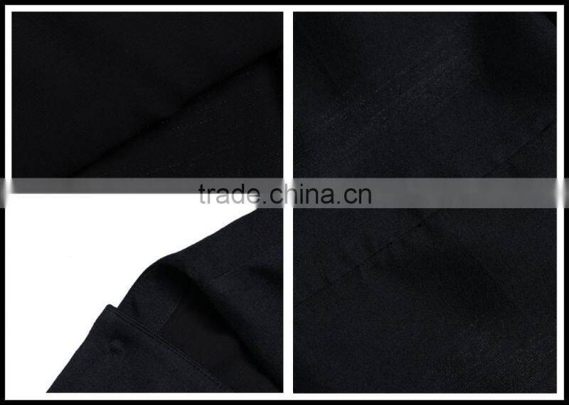 Office ladies simple blank yellow/black back split carrer formal dresses