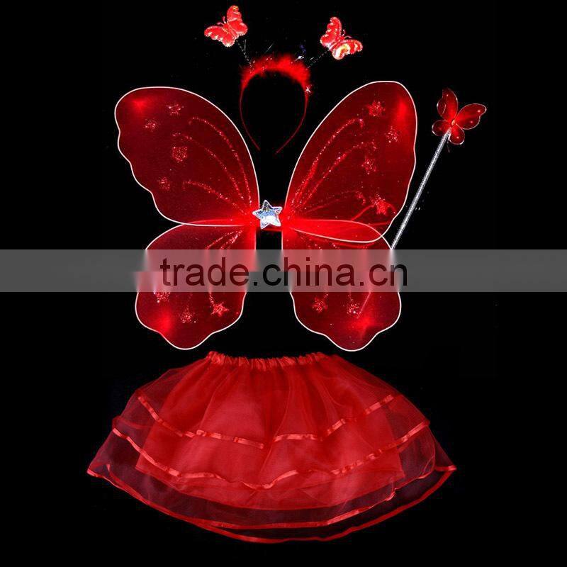 factory sale red color costume butterfly wings