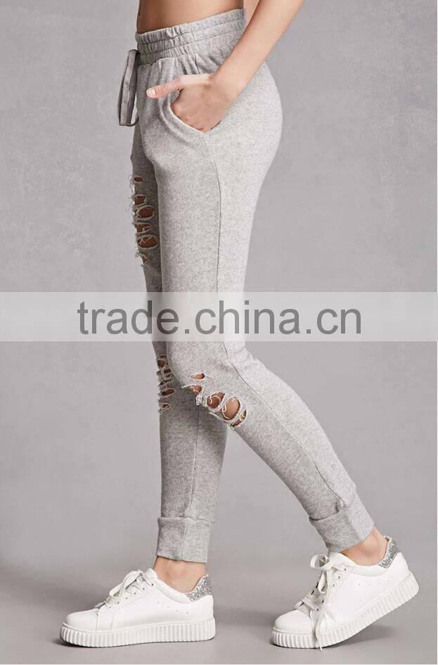 China Factory Good Quality Wholesale Summer Sex Laser Cut Cotton Outdoor Pants for Lady