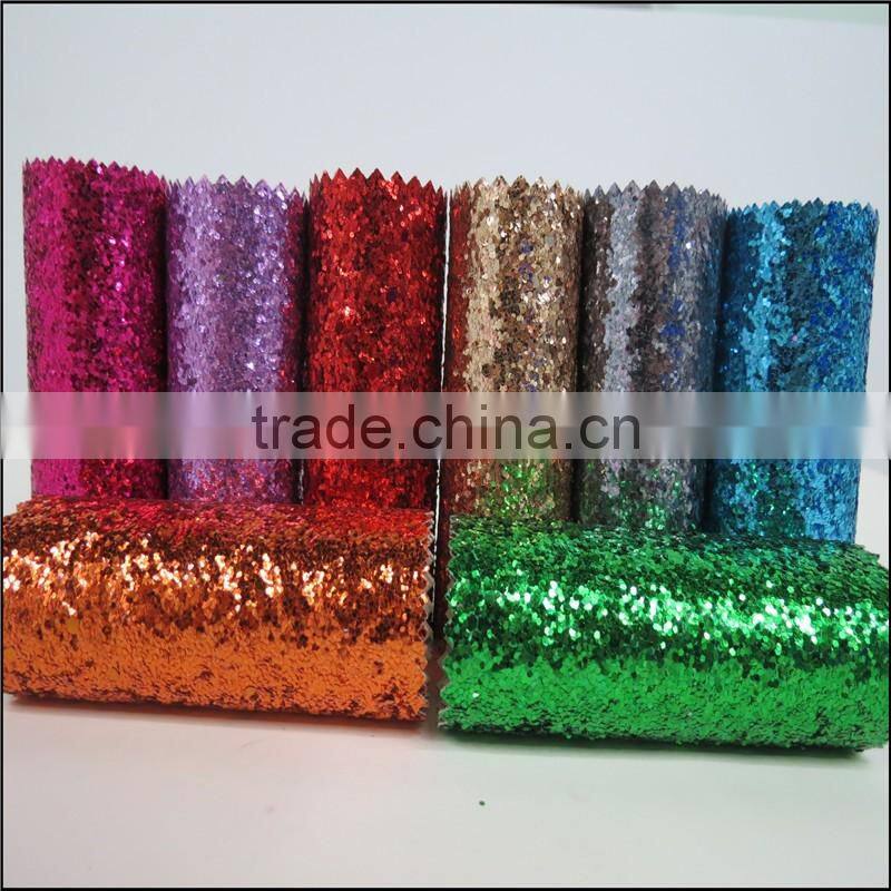 factory supply soft handfeeling and shinning design silver glitter fabric
