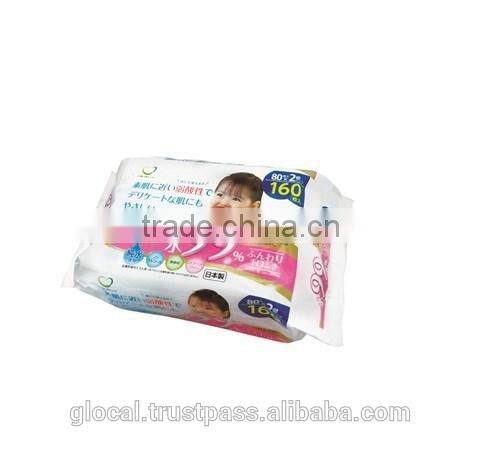 Japan Hand & Mouth Wipes 99% water baby wipe 80sheets 2p/pack Wholesale