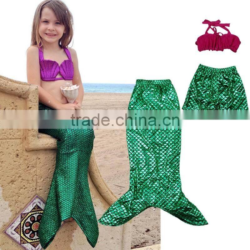 Swim mermaid tail little mermaid swimming costumes swimsuit hipster tail for girls
