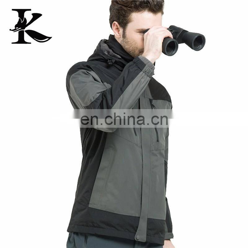 high performence men 3 in 1 jacket outdoor winter jacket support customized