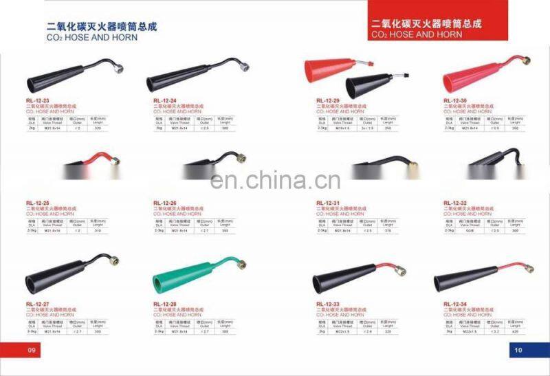 hose and horn assembly for fire extinguisher