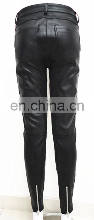 wholesale stretch leggings stretch lamb leather pants stretch pants for ladies