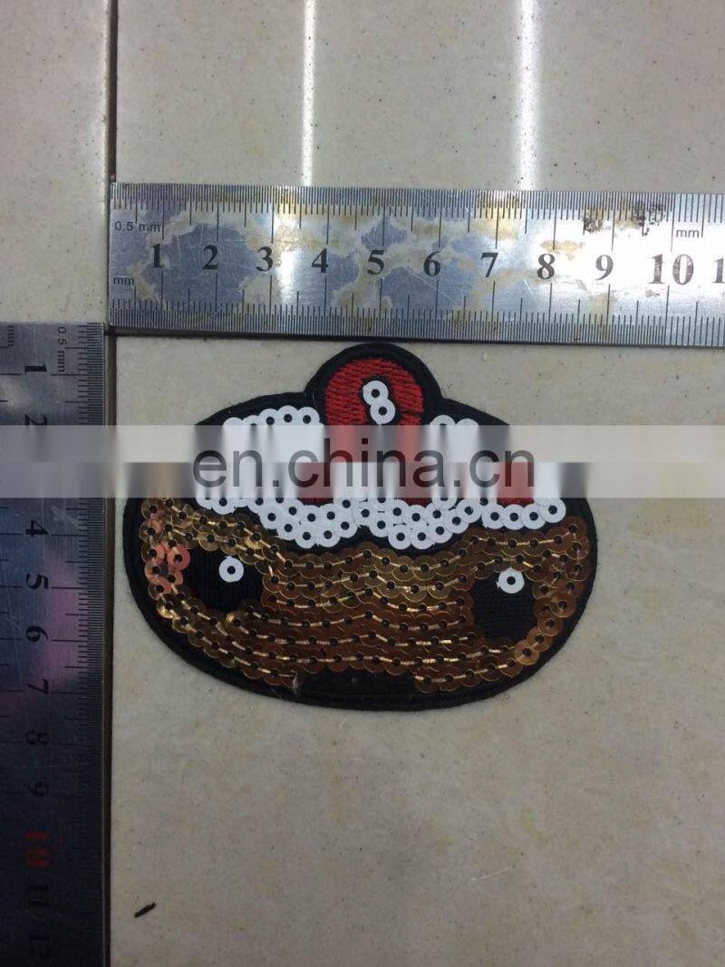 2016 cheap embroidery sequins cute hot fix motifs,fashion patches,embroidered patch