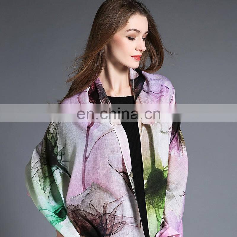 Digital Printing, Woolen Scarf for Women
