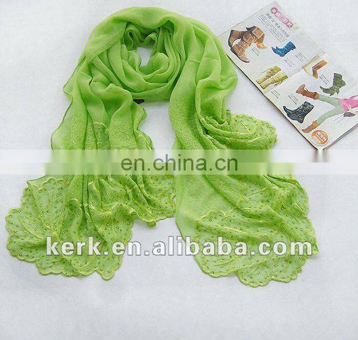 Factory price 175cmx52cm 17 colors ladies shawls scarf, can be MUSLIM HIJAB, 100% silk scarf