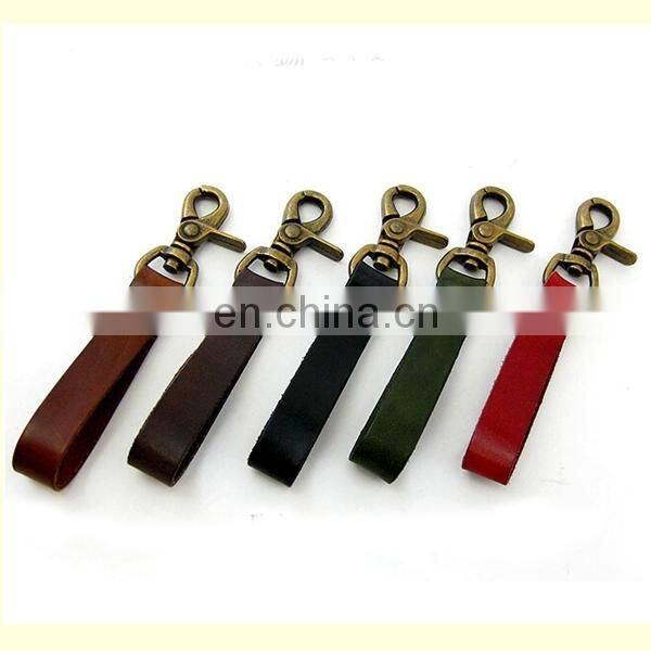 CUSTOM VINTAGE STYLE KEYRING CARABINER KEYCHAIN LEATHER