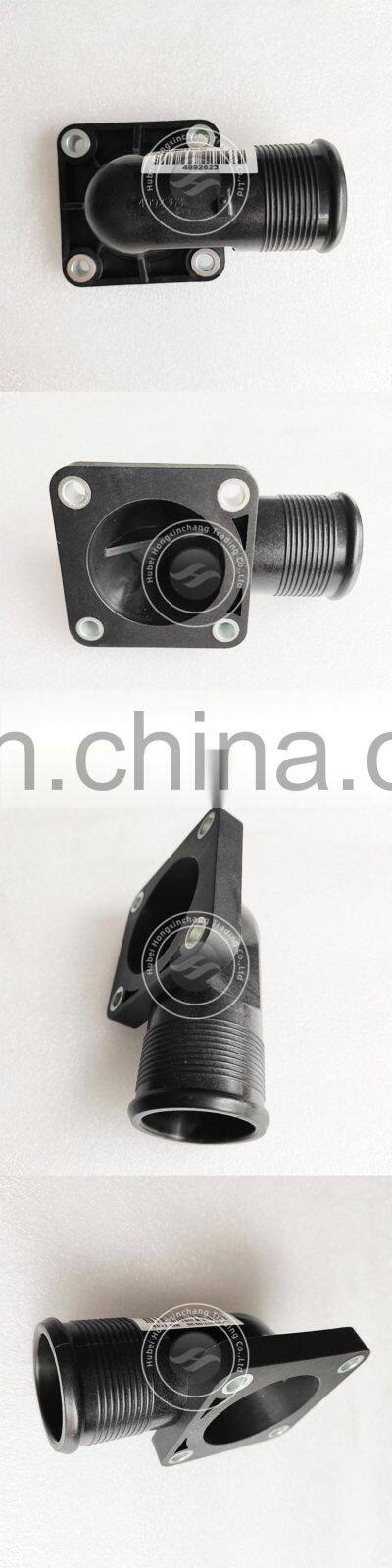 Truck Spare Parts ISF3.8 Diesel Engine Water Outlet Connection Pipe 4992623