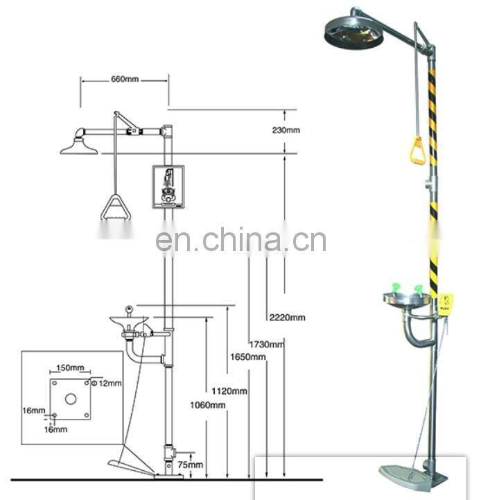 Emergency Safety Shower and Eye Washer