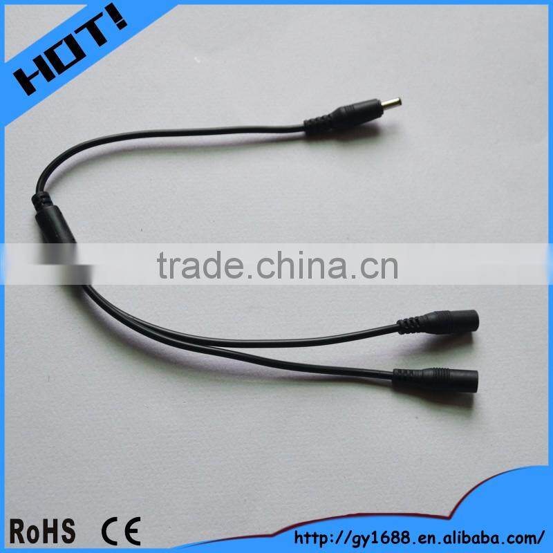 3 in 1 DC Power Splitter Plug Cable 2.5mm 2.1mm for LED Light 0.4m