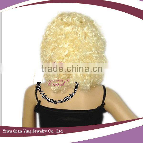 curly afro blond sexy lady hair wig