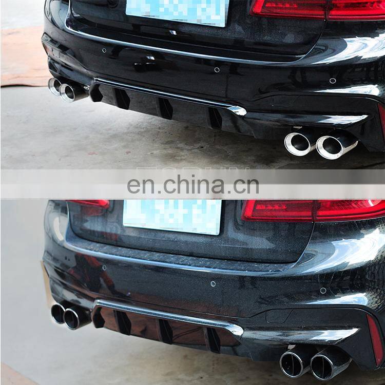 Dual carbon fiber exhaust tip #304 Stainless steel exhaust pipe muffler for BMW 5 Series G11 G10