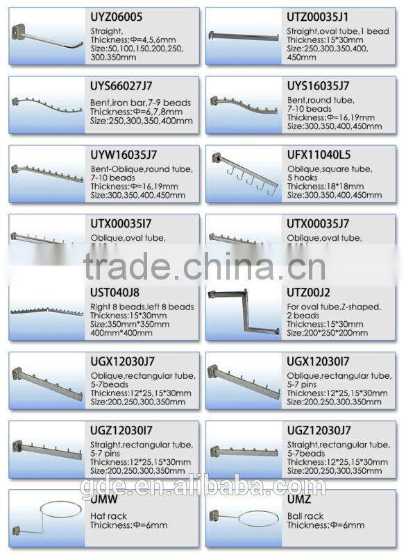 Metal chrome 7 pins display handle for crossbar
