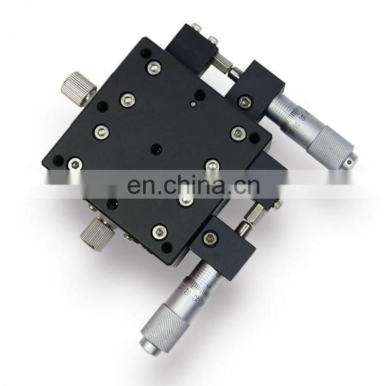 60*60mm Displacement Platform Trimming Station Sliding Table Manual XY Axis linear stage