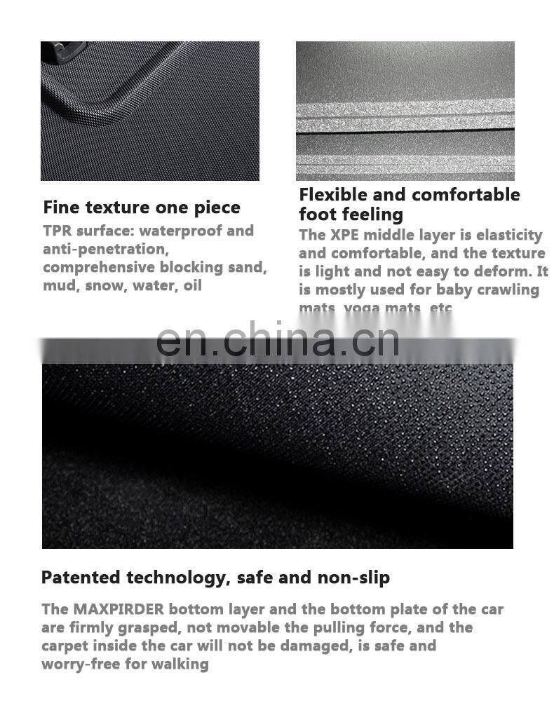 3D molded pad floor mats XPE material for tesla model 3 accessories