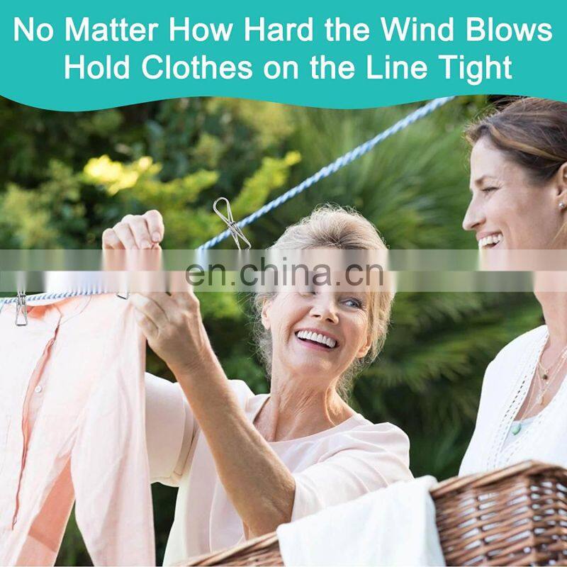 Home Storage Rack Laundry Chip Hooks Clothes Pegs Photo Clip Stainless Steel Clothespins Towel Chips Hook Laundry Storage Holder