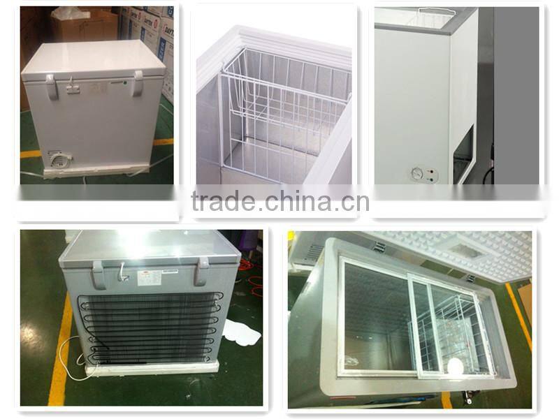 Chest type refrigerator,side door chest freezer,small deep freezer