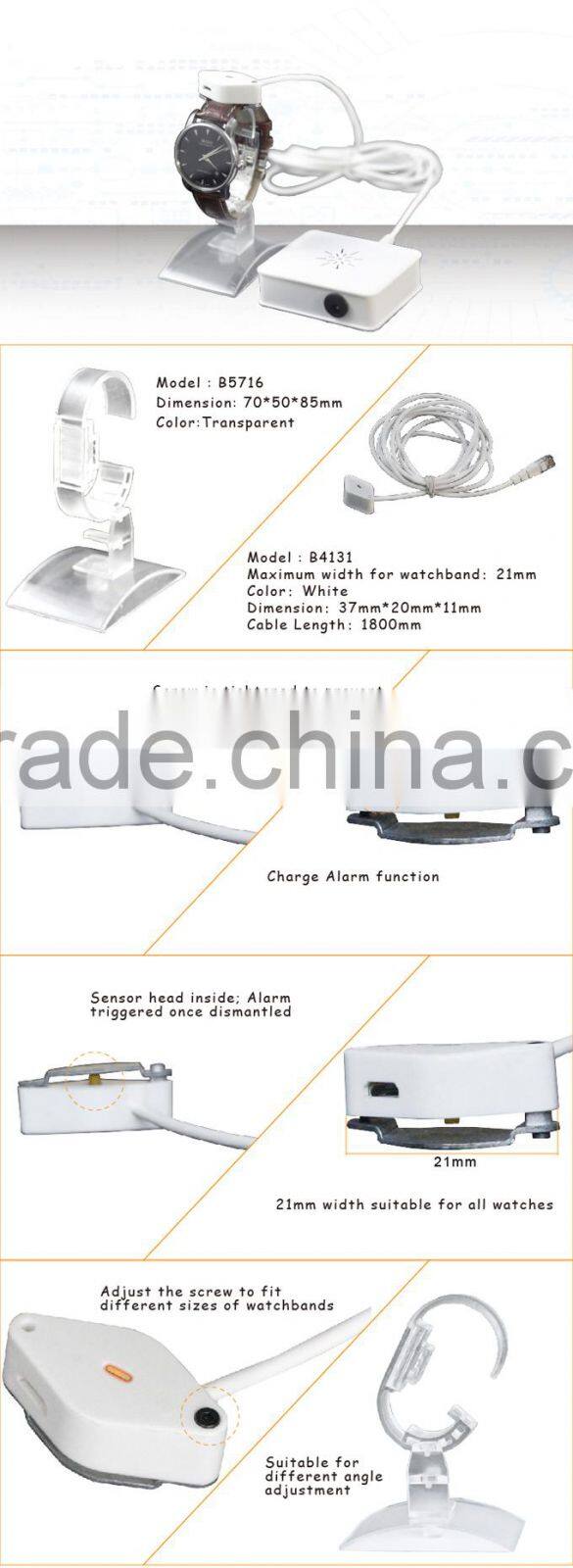 watch security display,watch security alarm holder,smart watch anti theft alarm display,iWatch retail security display