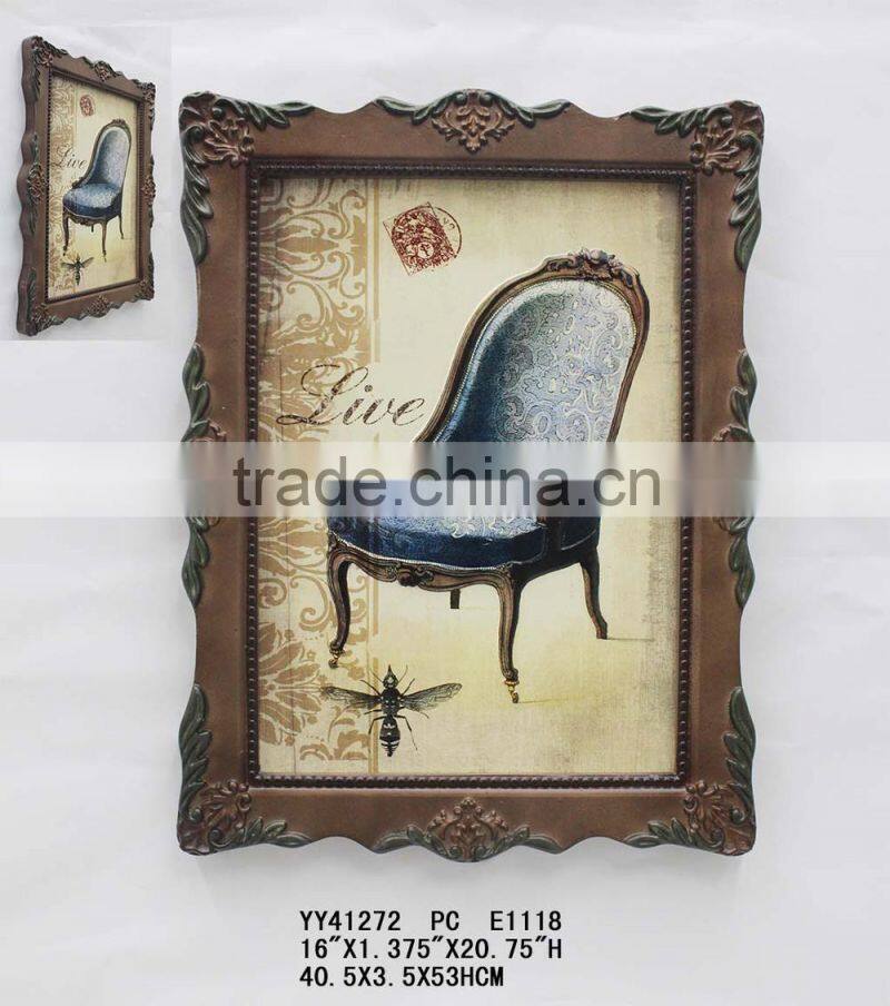 Vintage Europe Style Wooden Picture Frame for home, reasurant, coffee shop and bar wall decoration