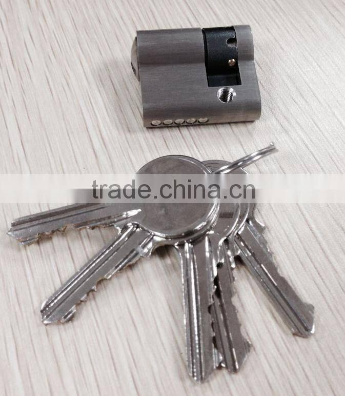 Euro 35mm single open brass half lock cylinder