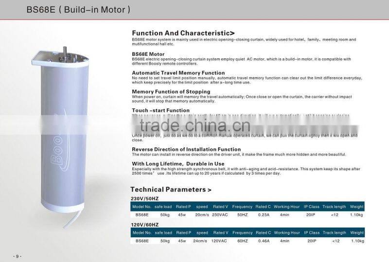 Luxury automation hotel curtain/ elegant curtain for hotel project