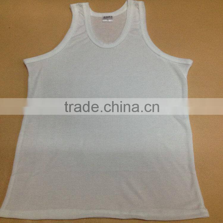 0.74USD Stock Cheappest Rib Cotton Wholesale Men Tank Top Singlet/ Men Tops ( kcbx003 )
