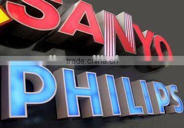 Acrylic embossing alphabet letter sign with LED light