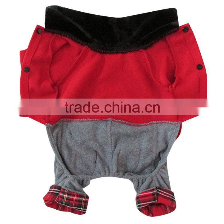 Wholesale Fashional Europe America Style Woolen Cloth Four Legs Style Dog Jumpsuits