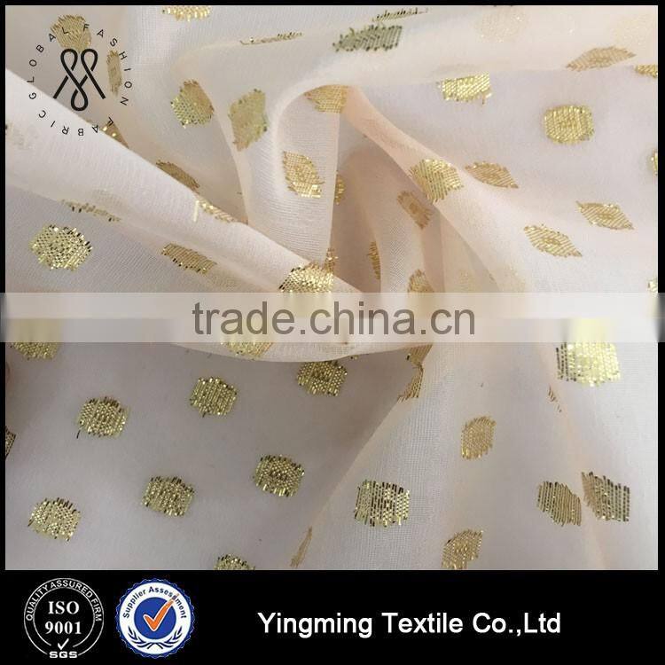 100% nylon polka dot chiffon fabric for dress,wedding dress,blouse,skirt