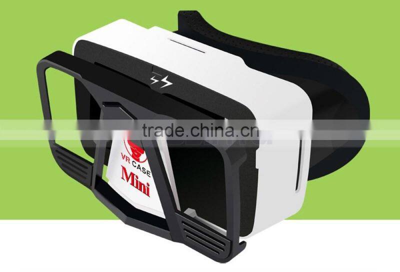 Cheap 3D VR Headset Virtual Reality Personalized VR Mini Cute Glasses Case For iPhone 6S Plus Galaxy S6 S7 Edge