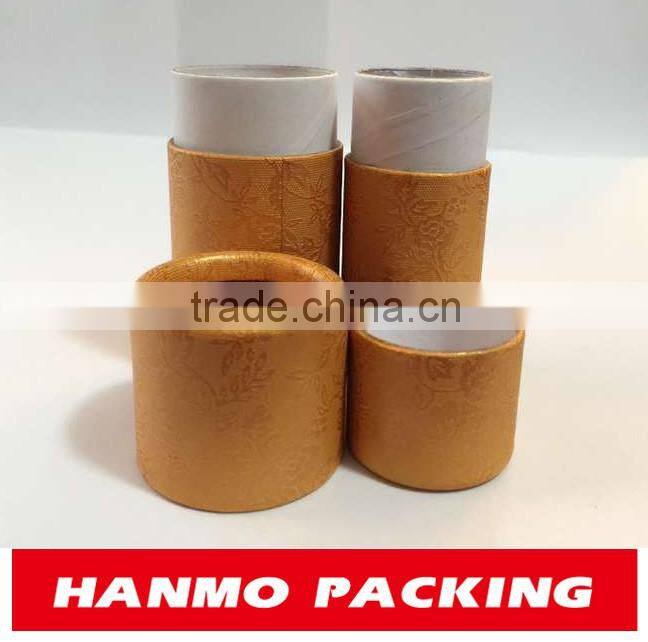 high end small paper tube with decorative pattern for tea / powder