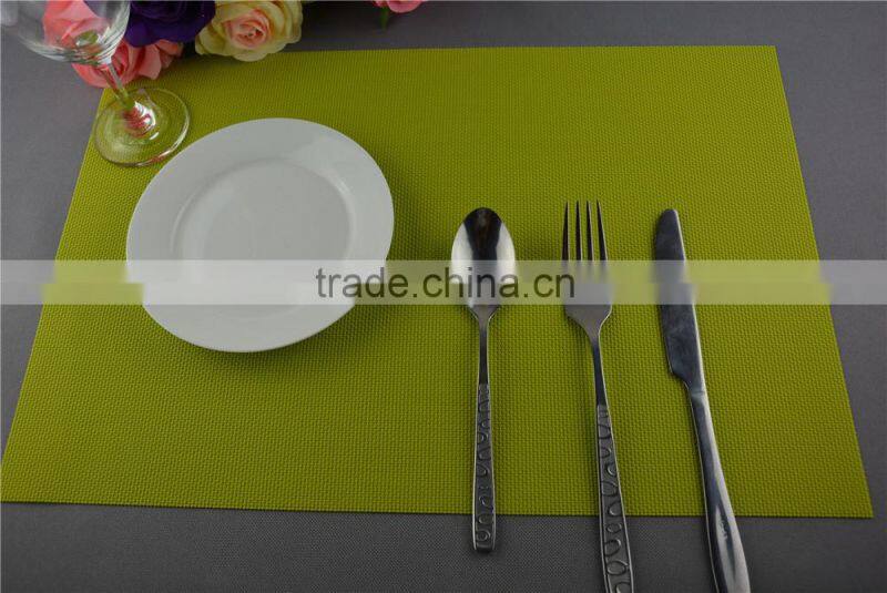 Table decoration PVC gold placemat solid color pure color bright color grass green placemat 45*30cm