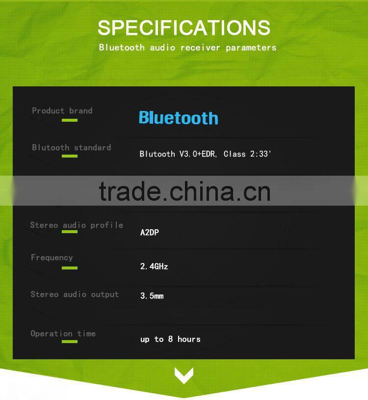 Wireless Audio Bluetooth Music Receiver for Cell phone and computer,3.5mm Audio Cable Bluetooth Music Receiver