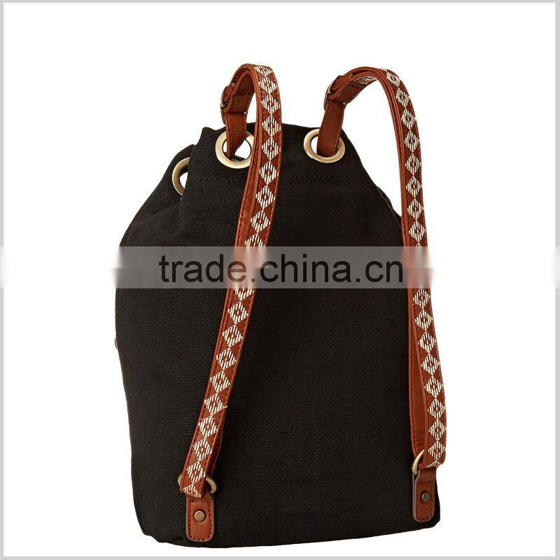 small quantity acceptable high quality wholesale custom leather strap backpack production
