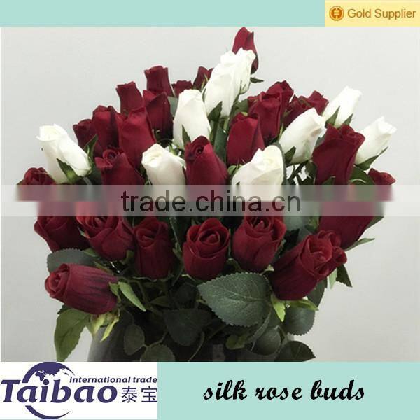 Reasonable price beautiful looking wholesale long stem colorful PU rose bud