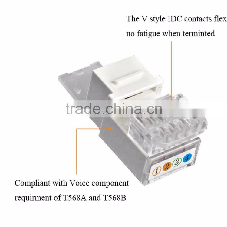 tool less keystone jack, cat3 telephone rj11 keystone jack, jack keystone