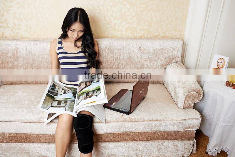 wearing electric heated knee pad