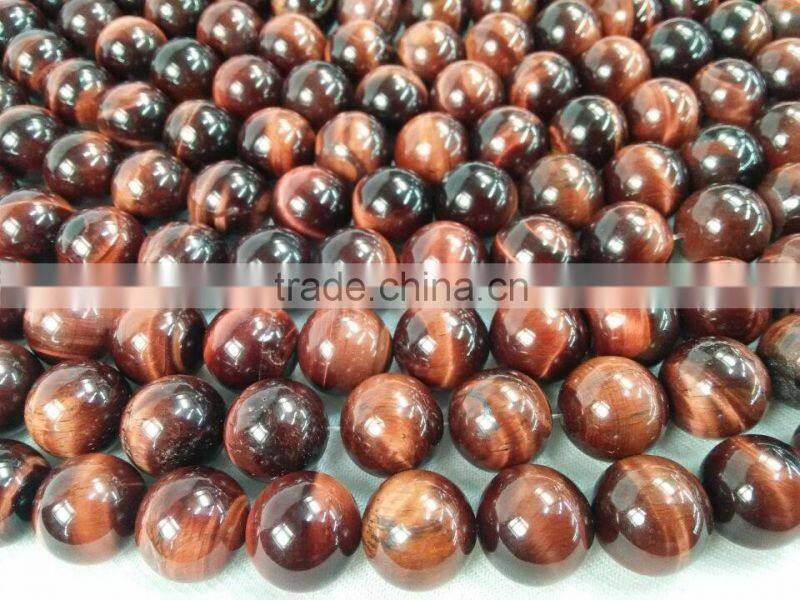 Factory Price Polish Natural Stone Beads Red Tiger Eye Stone Loose Beads