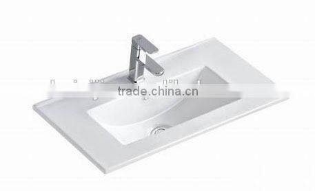 Bathroom thin edge cabinet basin ceramic wash basin (BSJ-E360-60)