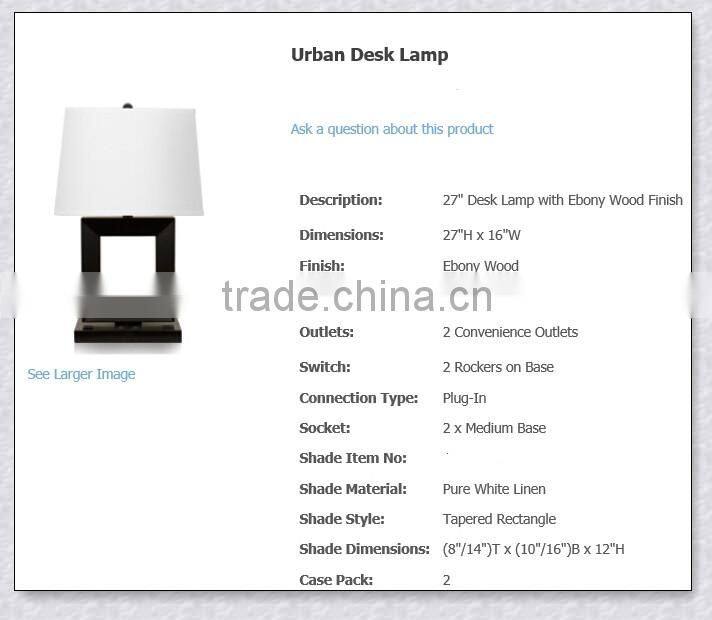 UL Approved Hotel Room Modern Hotel Decoration Table Light For Living Room XC-H048