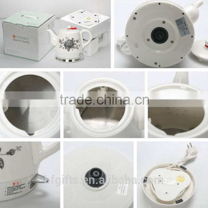Hot selling ceramic electric custom design hotel kettles kitchen appliance with more healthy and safety customization