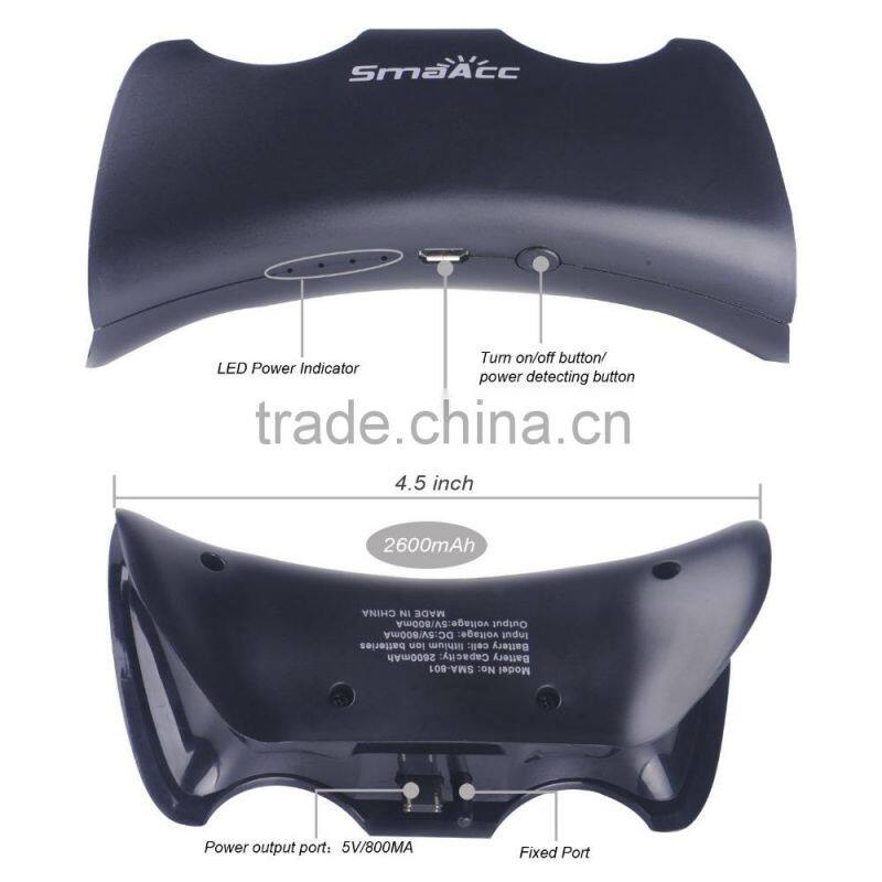 SmaAcc 2600mAh Intelligent Rechargeable Portable Charger External Battery Power Bank for PS4 PlayStation 4 DualShock 4 Controll